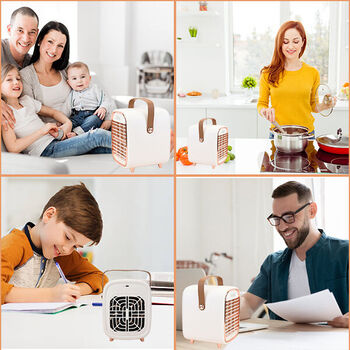 Luftk&uuml;hler mit Nebelspray und USB-Kabel, Cr&egrave;me