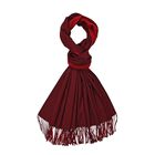Eleganter doppelseitiger Schal mit Fransen, 68x180cm, Rot