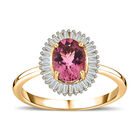 AAA rosa Calabar Turmalin und Diamant Ring - 1,39 ct. image number 3