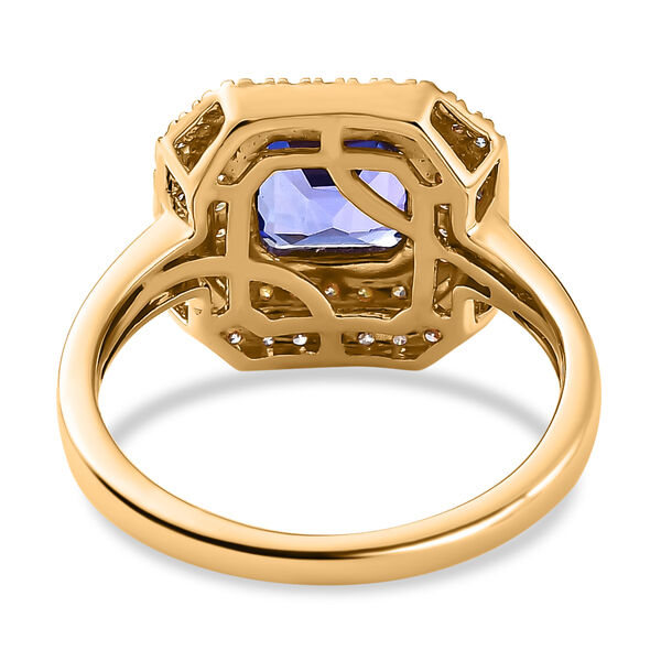 AAA Tansanit, natürlicher, gelber und weißer Diamant-Ring in 585 Gelbgold - 1,90 ct. image number 8