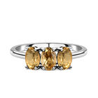 Citrin-Ring, 925 Silber (Größe 16.00) ca. 1,39 ct