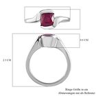 Afrikanischer Rubin (Fissure gefüllt) Ring, 925 Silber platiniert (Größe 16.00) ca. 1.51 ct image number 6