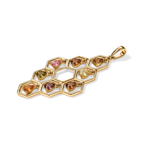 EVER TRUE AA Mehrfarbig-Turmalin Anh&auml;nger 950 Kupfer ca. 1,30 ct. image number 1