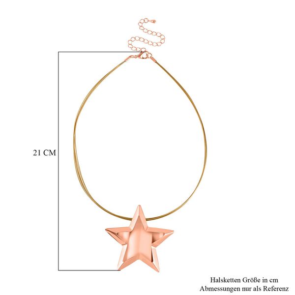 2er Set - Stern-Halskette und Ohrringe Schmuckset, vergoldet image number 5