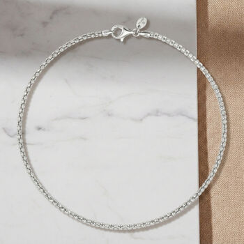 LA BELLA feinstes Coryana-Kette, 925 Silber, ca. 50 cm ca. 7,08g