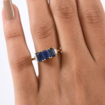 D'Joy AA Nat&uuml;rlicher Kaschmir Kyanit und Diamant Ring - 2,57 ct.