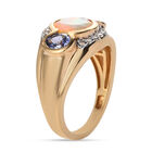 Natürlicher, äthiopischer Opal und Tansanit-Ring, 925 Silber Gelbgold Vermeil  ca. 1,73 ct image number 4