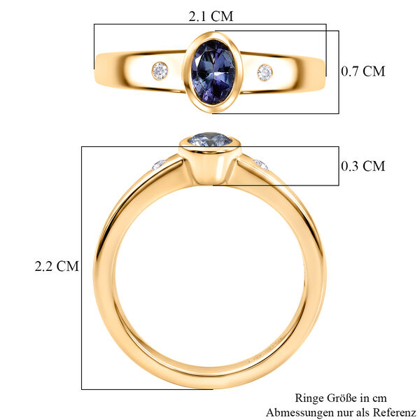 D'Joy Pfau Tansanit und Moissanit Ring - 0,49 ct. image number 6