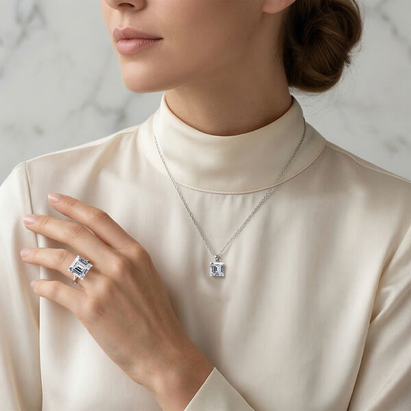 LUXURIANT DIAMOND- IGI zertifizierter VS-GH Labor Diamant Anh&auml;nger und Ring in 950 Platin image number 3