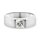 LUSTRO STELLA Hergestellt mit ZIRKONIA Herren Ring 925 Silber Platin-Überzug (Größe 20.00) ca. 2,23 ct image number 0