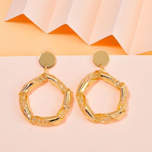 Wei&szlig;er Kristall Ohrringe Reines Messing image number 2