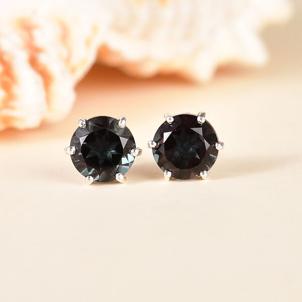 Alexandrit Triplett Quarz Ohrringe - 4,36 ct. image number 1