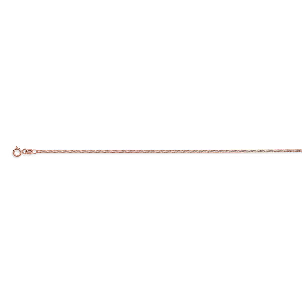 Italienische Schlangenkette 50 cm in ros&eacute;vergoldetem 925er Silber