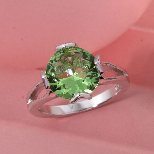 Lustro Stella grüner Zirkonia Solitär Ring image number 1