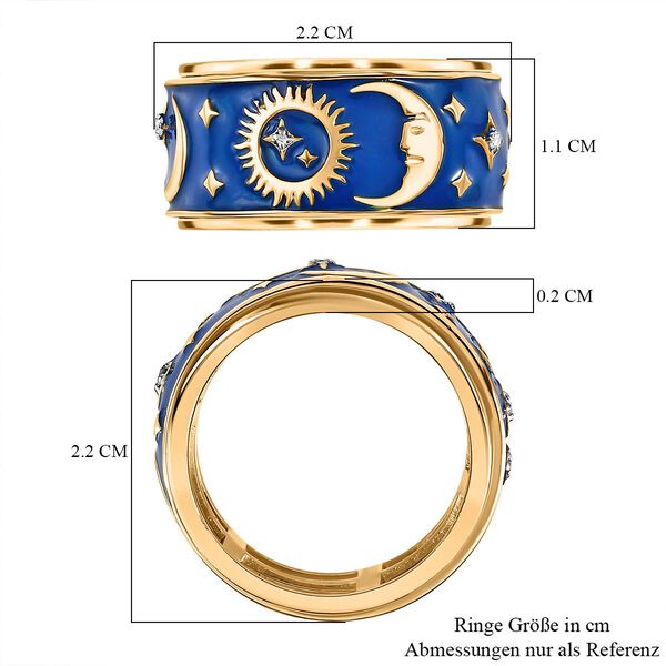 Emaillierter Anti-Stress-Spinning-Ring mit Himmelsk&ouml;rper image number 8