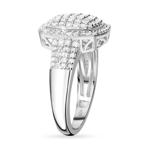 Weißer Diamant Ring 925 Silber platiniert (Größe 18.00) ca. 1.02 ct image number 3