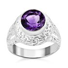 Royal Bali - Afrikanischer Amethyst Ring 925 Silber (Größe 19.00) ca. 3.60 ct
