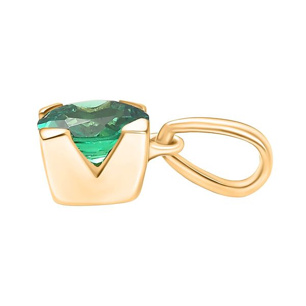 LUXURIANT AAA Labor kolumbianisches Smaragd Schmuckset, 925 Silber 750 Gelbgold Vermeil - 2,70 ct. image number 8