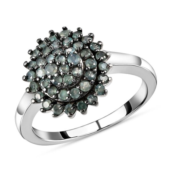 Alexandrit Cluster Ring in Silber image number 4