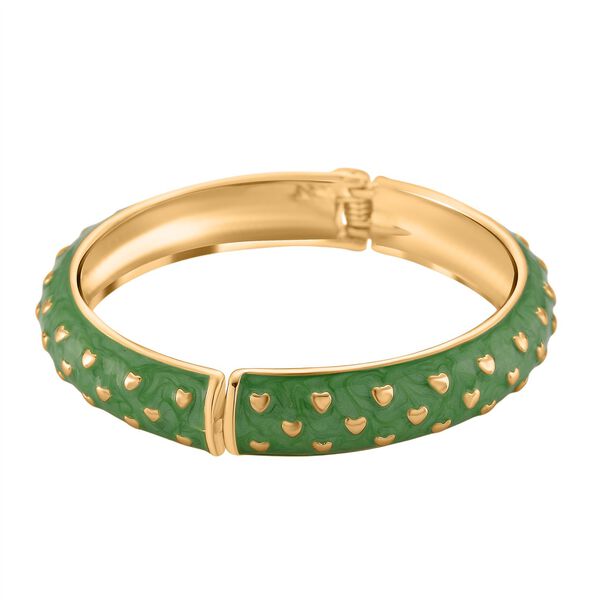 Emaille-Armreif im Punkt-Design, Hellgrün, ca. 18,5 cm image number 5