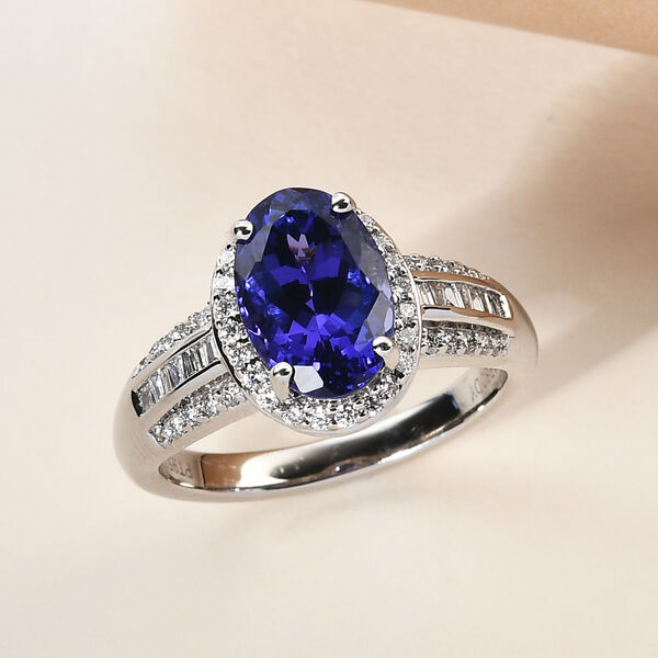 RHAPSODY AAAA Tansanit und VS EF Diamant Ring in 950 Platin - 3,78 ct. image number 9