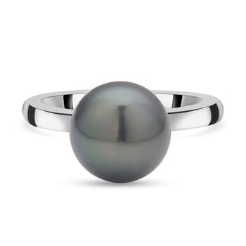 Tahiti Perlen-Ring, 10-11mm, 925 Silber rhodiniert (Gr&ouml;&szlig;e 20.00)