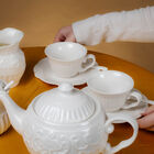 22 teiliges Porzellan Tee Set, 6 Tassen, 6 Teller, 7 Löffel, 1 Teekanne, 1 Zucker, 1 Milch image number 1