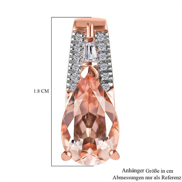 AA Morganit und Zirkon Anh&auml;nger- 2,02 ct. image number 6