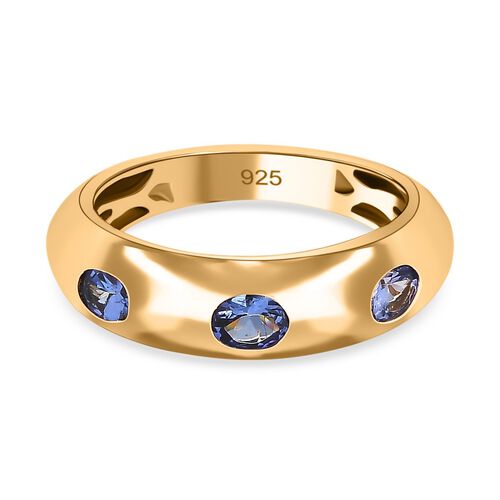 AAA Tansanit Trilogie Ring - 0,53 ct. image number 0