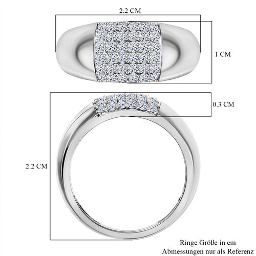 LUXURIANT DIAMOND - Lab Grown Diamant SI-GH SGL zertifiziert Ring 925 Silber rhodiniert (Größe 17.00) ca. 0.50 ct image number 7