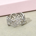 ALLORO Ring mit Diamantakzenten, 925 Silber platiniert image number 1