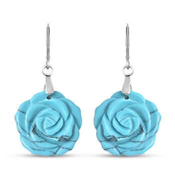 Blauer Howlit Ohrringe Edelstahl ca. 22,00 ct