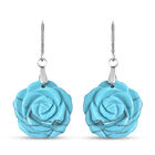 Blauer Howlit Ohrringe Edelstahl ca. 22,00 ct