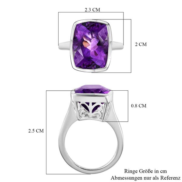 Natürlicher, marokkanischer Amethyst-Solitär-Ring - 10,83 ct. image number 7