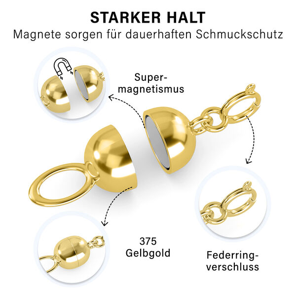 TOUCH und LOCK Magnet-Karabinerverschluss in 375 Gold image number 3