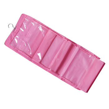3er-Set h&auml;ngende Aufbewahrungstasche, PVC, Gr&ouml;&szlig;e 33x80 cm, Rosa