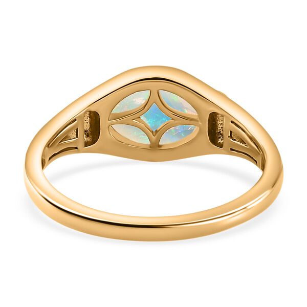 AA nat&uuml;rlicher, &auml;thiopischer Welo Opal und Zirkon-Ring - 1,29 ct. image number 7