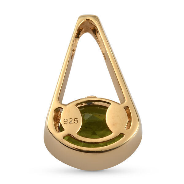 Nat&uuml;rlicher Peridot-Solit&auml;r-Anh&auml;nger in Silber, 2,45 ct. image number 5