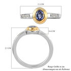 Tansanit und Zirkon Ring, 925 Silber Bicolor  ca. 0,40 ct image number 6