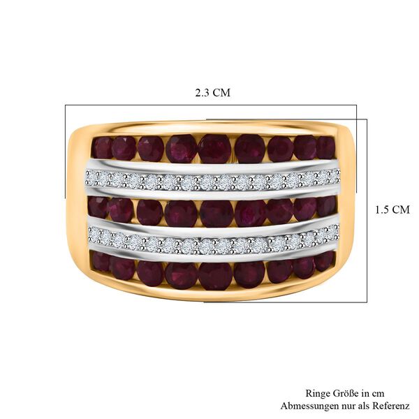 Natürlicher Mosambik Rubin und Zirkon Ring - 1,83 ct. image number 5