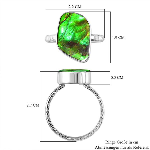 Ammolit Ring, 925 Silber rhodiniert, (Größe 20.00) ca. 6.66 ct image number 7
