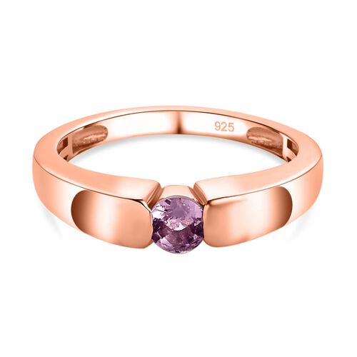 Lila Spinell Ring, 925 Silber Roségold Vermeil (Größe 16.00) ca. 0.27 ct image number 0