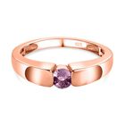 Lila Spinell Ring, 925 Silber Roségold Vermeil (Größe 16.00) ca. 0.27 ct