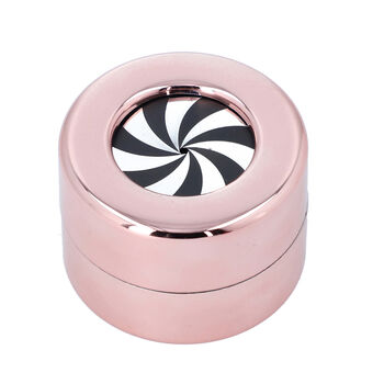 Drehbarer und Abnehmbarer Schmuckkasten, Gr&ouml;&szlig;e 6x4 cm, Ros&eacute;gold