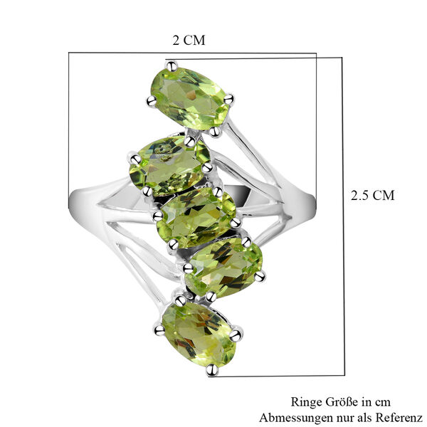 Peridot-Ring, 925 Silber  ca. 2,00 ct image number 5
