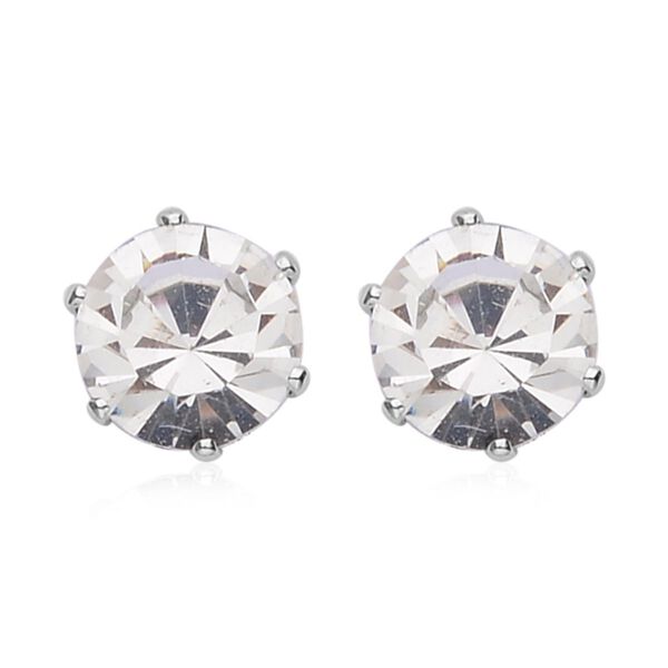 9er Set - Weiße Muschelkernperlen Ohrringen, Kristallohrringen mit Armband, Messing und Edelstahl image number 5