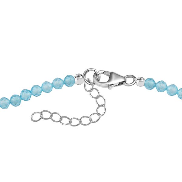 Blauer Apatit Armband ca. 18 cm + 3.5 cm Extender 925 Silber platiniert ca. 9.74 ct image number 4