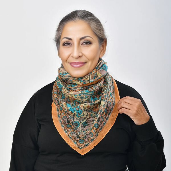 Seiden Schal, orange image number 2