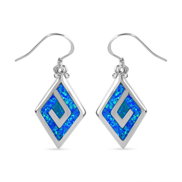 Synthetische Kristall blaue Opal-Ohrringe - 5 ct.