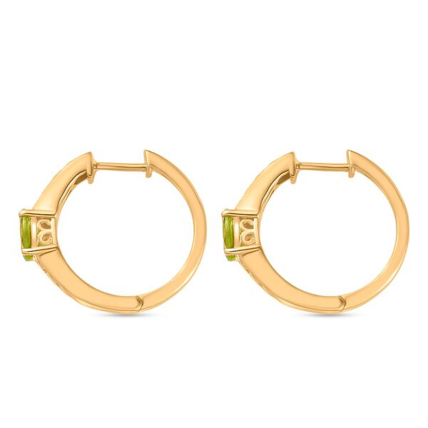 EverTrue Peridot und Zirkon Ohrringe in Goldton - 1,76 ct. image number 4